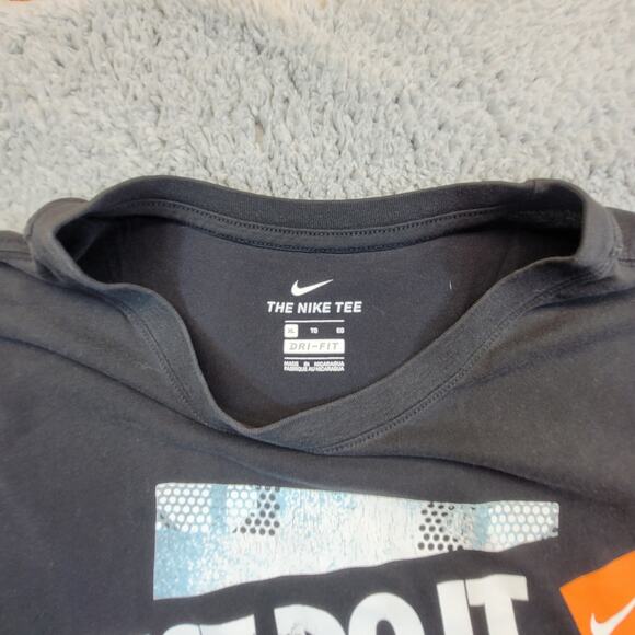 NIKE DRI FIT Drifit TEE Size Large‎ Black Just Do It - Picture 3 of 6